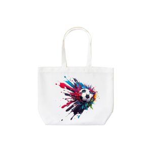 Reusable Soccer Tote (White)